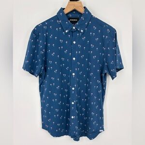 Bonobos 100% Cotton Navy Palm Casual Shirt